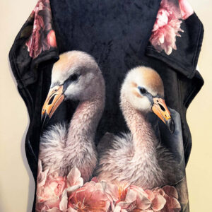 Velvet Flamingos - Fleece Blanket