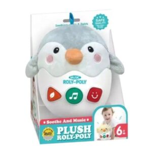 Interactive Musical Penguin Plush Roly-Poly for Sensory Play