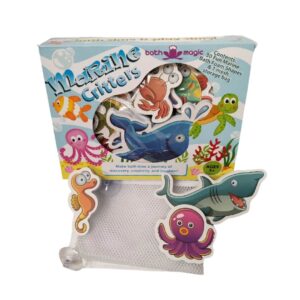 Marine Animal Sticky Bath Magic Foam Critters (30 pieces) by Fizzles